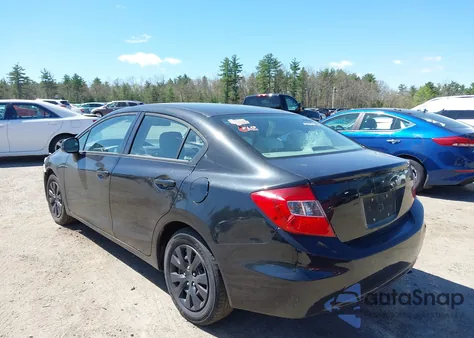 2012 Honda Civic Lx из США, поврежденный, VIN 2HGFB2E52CH514342